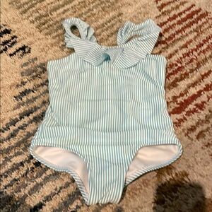 Cat & Jack Blue and White One Piece Swimsuit